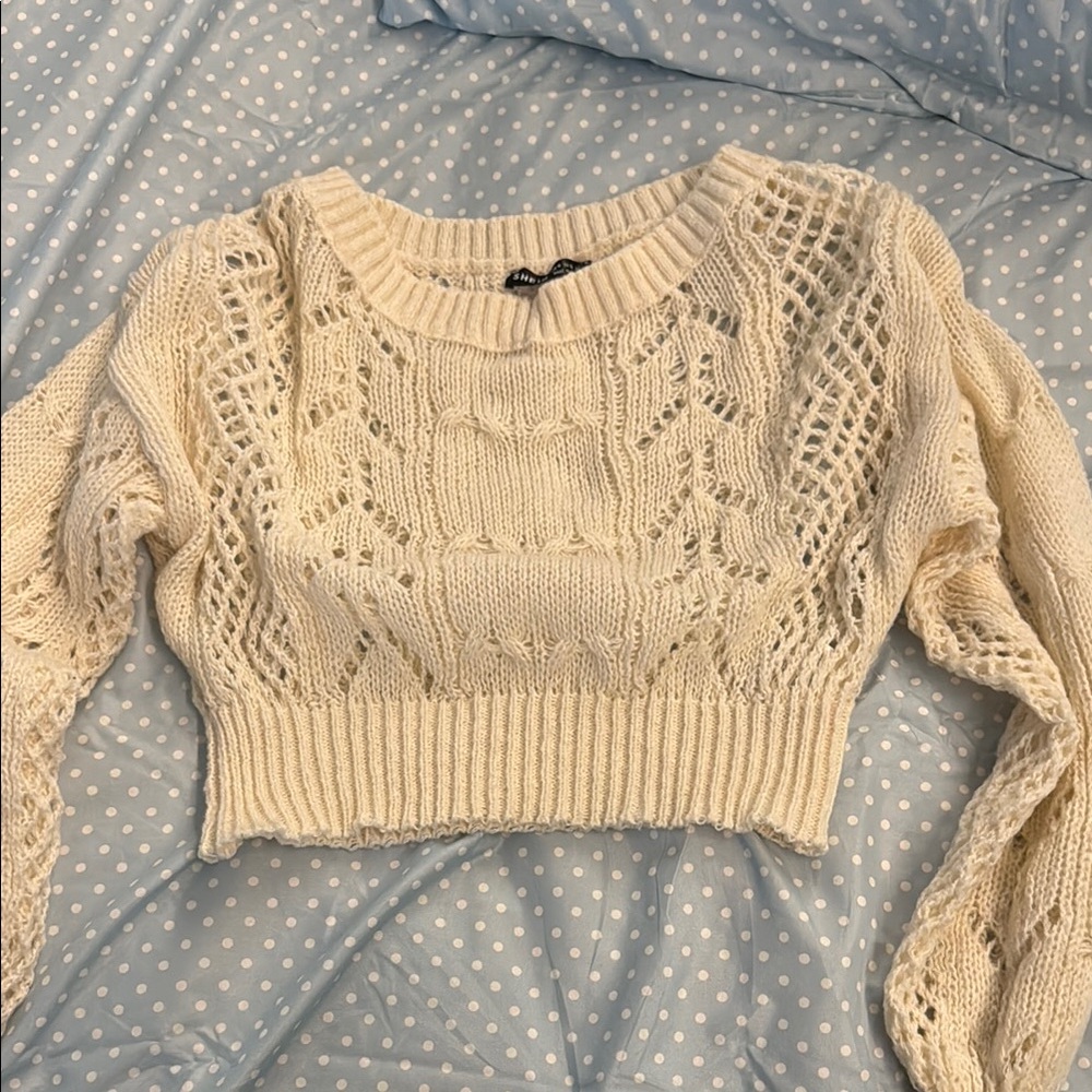 Women's Cream Knit Sweater